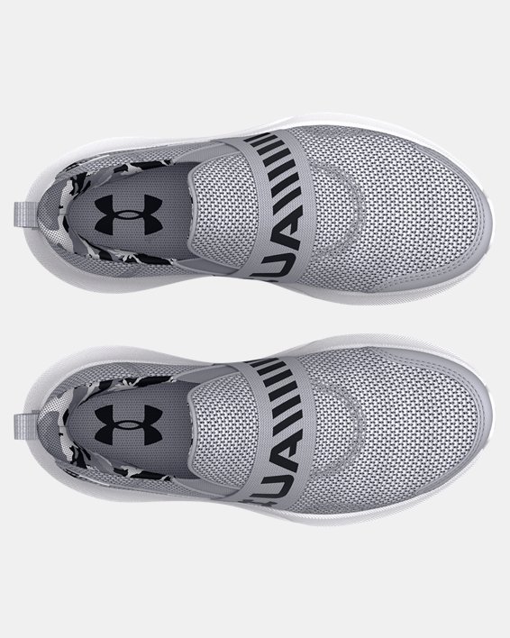 Boys' Pre-School UA Surge 3 Slip Printed Running Shoes, Gray, pdpMainDesktop image number 2